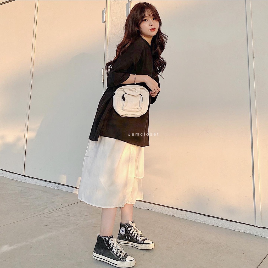 Áo Thun Nữ Trơn JEMCLOSET Phong Cách Áo Unisex Form Rộng Chất Liệu Cotton Thoáng Mát Nhiều Màu Dễ Dàng Phối Đồ 1503