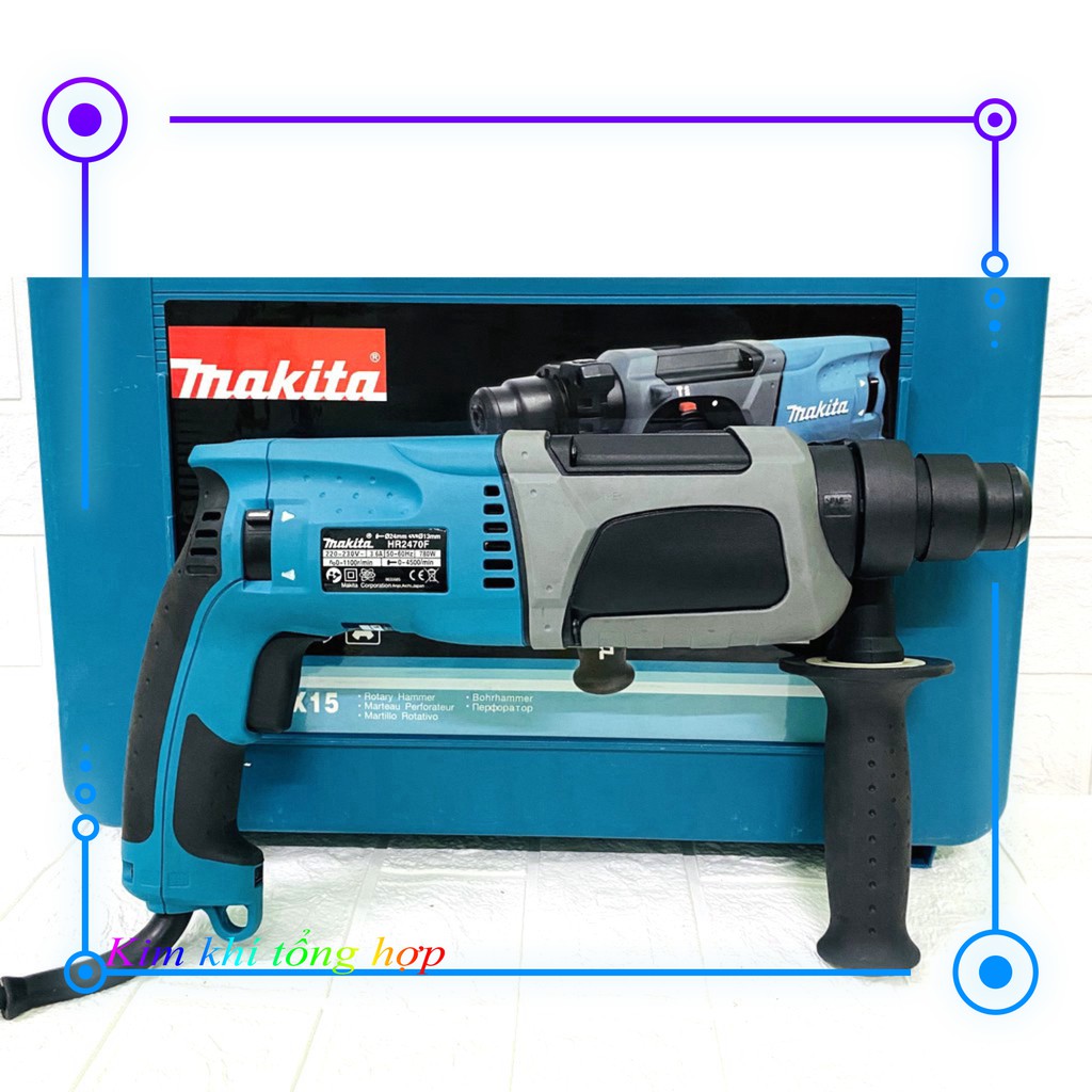 [NHẬP KHẨU] Máy khoan đục bê tông Makita HR2470F, 100% dây đồng, 3 chức năng [CAM KẾT CHÍNH HÃNG]