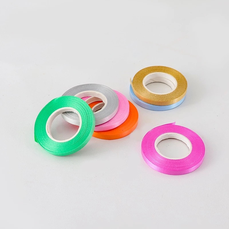 1 Cuộn Dây Ruy Băng Lá Nhôm 5mm 10m Trang Trí Bong Bóng