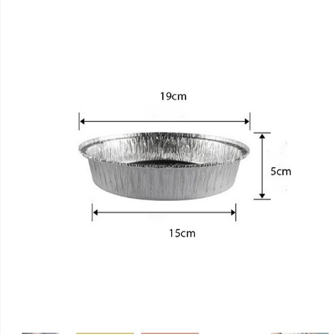 Set 10 Khay Giấy Bạc Lót Nồi Chiên Không Dầu, Bát Bạc Nướng Thực Phẩm Đường Kính 19cm