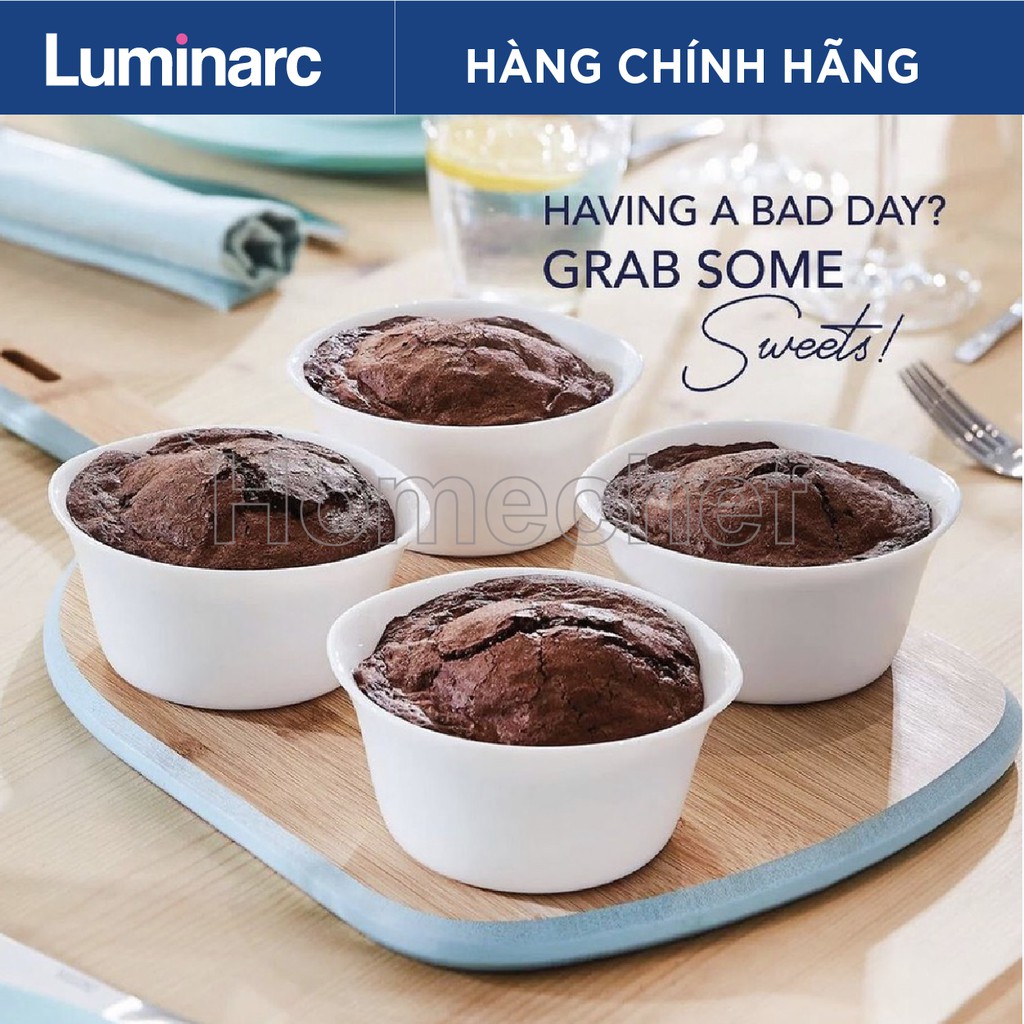 Bộ bát (chén), khay nướng Luminarc Smart Cuisine thủy tinh dùng trong lò nướng, lò vi sóng 4 chi tiết N3295*4 - 11cm