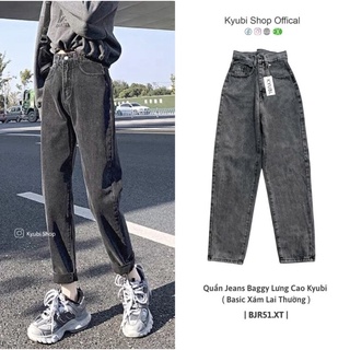 Quần jean baggy nữ ulzzang Kyubi Basic Simple