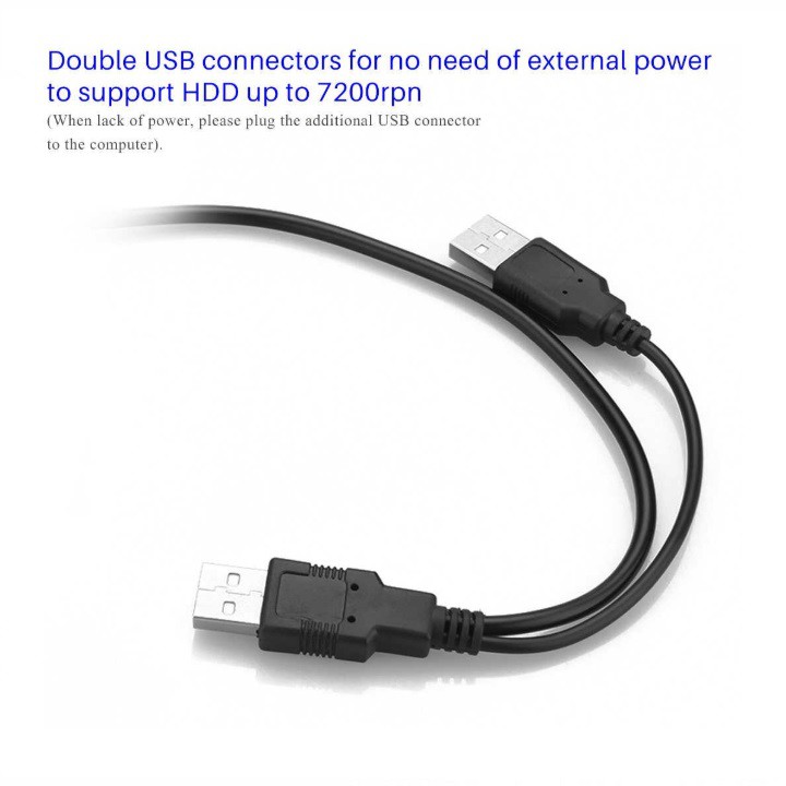 Cáp USB 2.0 ra Sata cho ổ cứng 2.5 inch SATA 15 + 7 Pin