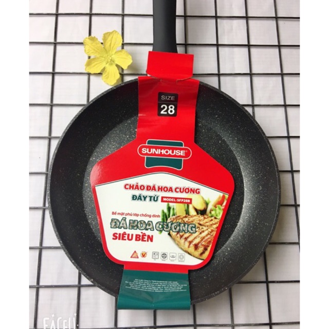 [Xả lỗ] Chảo đá đáy từ 🍳 Sunhouse 28cm (có video sản phẩm)