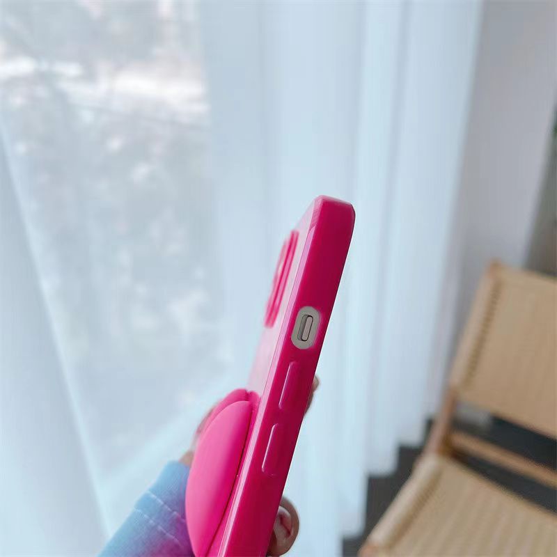 Ốp Điện Thoại Silicon Màu Dạ Quang Trái Tim Lớn 3D Sang Trọng Cho 13 12 11 Pro max xs max xr 7 8 6 6s plus se 2020