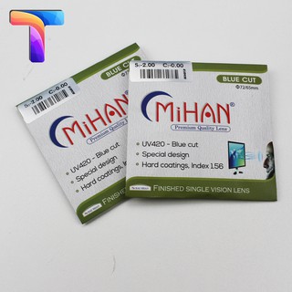 Tròng kính Mihan 1.56 Blue cut, chống tia UV 420