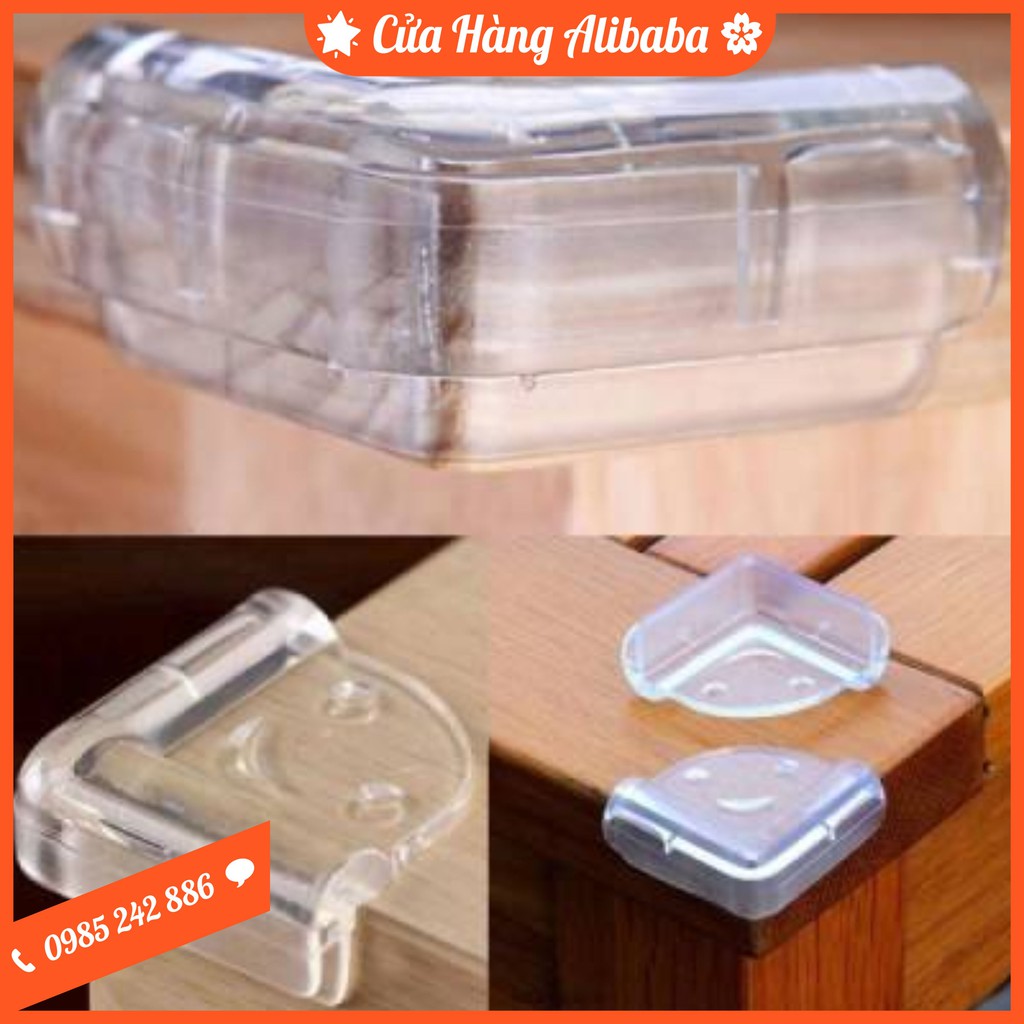 SET 4 Bịt Góc Bàn SILICON Kèm Miếng Dán