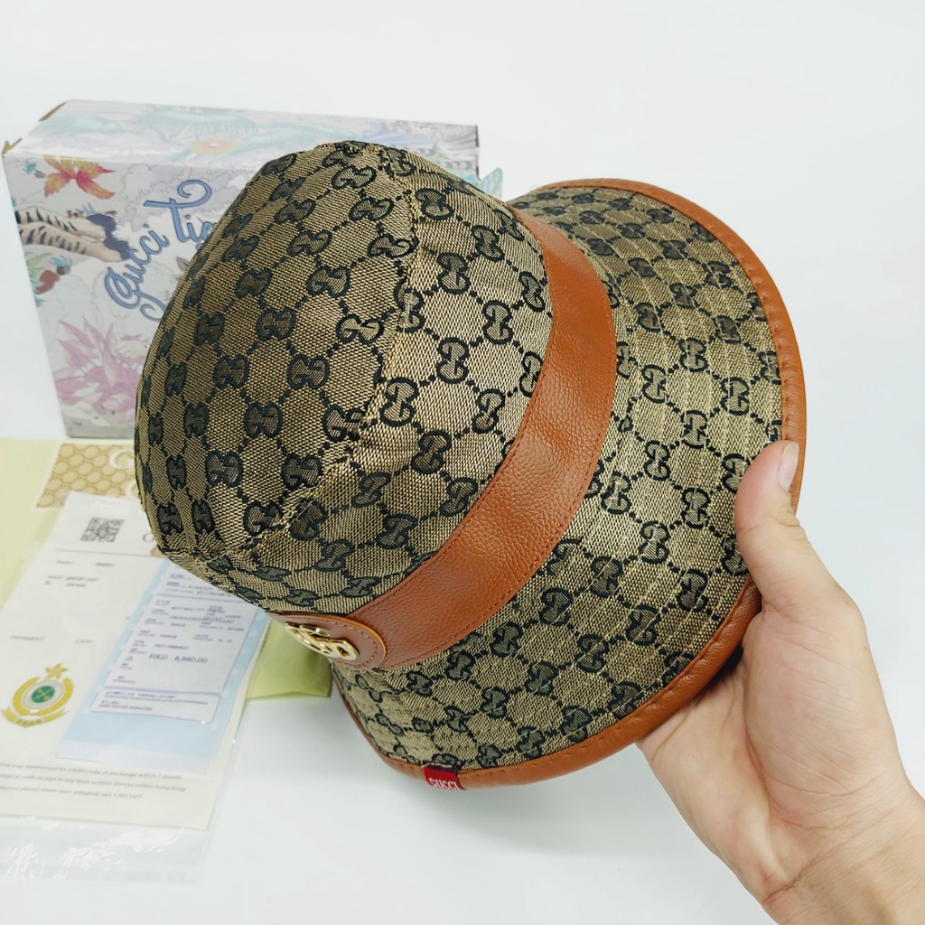 Nón vành tròn , Mũ lưỡi trai bucket Gc vân chìm full box hộp cực đẹp
