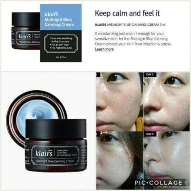 Klairs Midnight Blue Calming Cream - Kem dưỡng phục hồi da ban đêm