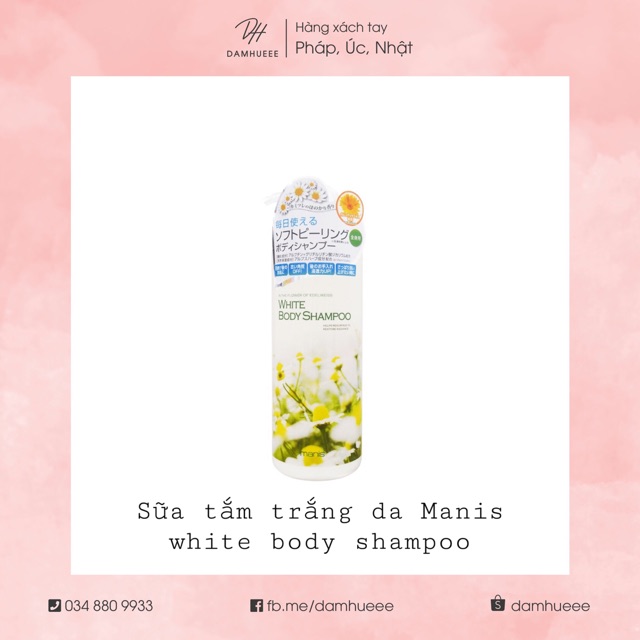 Sữa tắm trắng da Manis white body shampoo