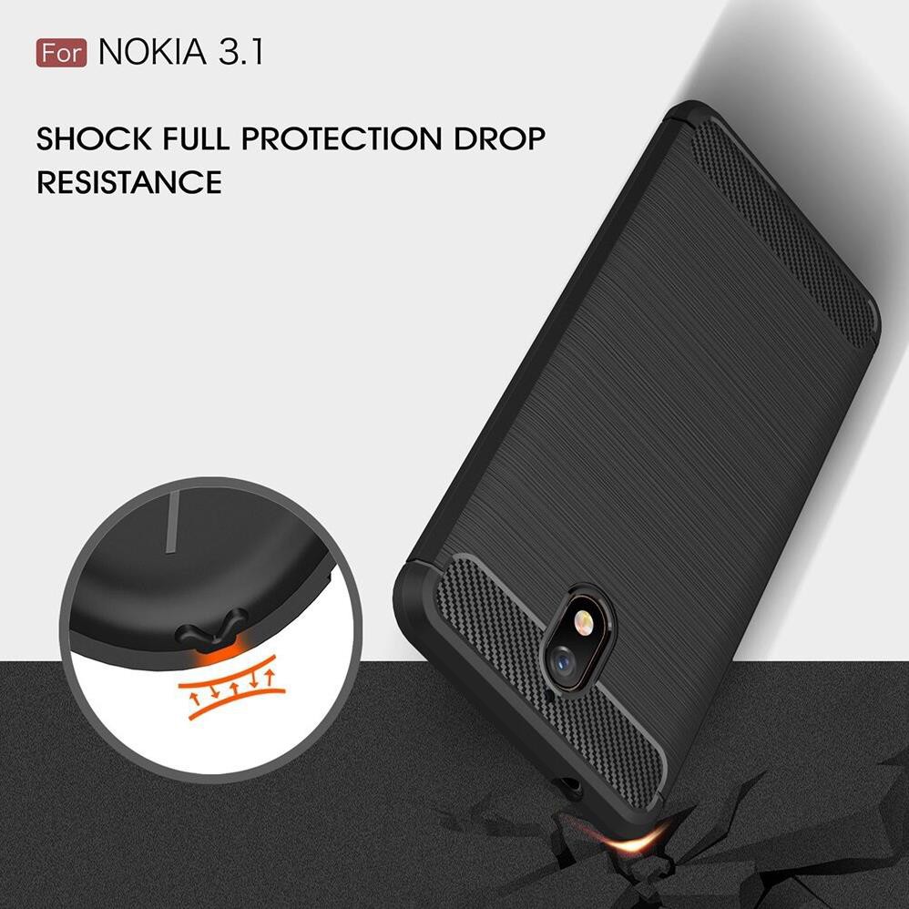 Ốp lưng chống sốc Nokia 3.1 hiệu Likgus (chuẩn quân đội, chống va đập, chống vân tay) - Hàng chính hãng