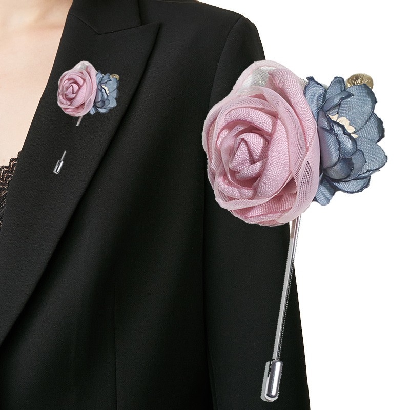 Ghim cài áo thời trang hoa lụa sang trọng GC102