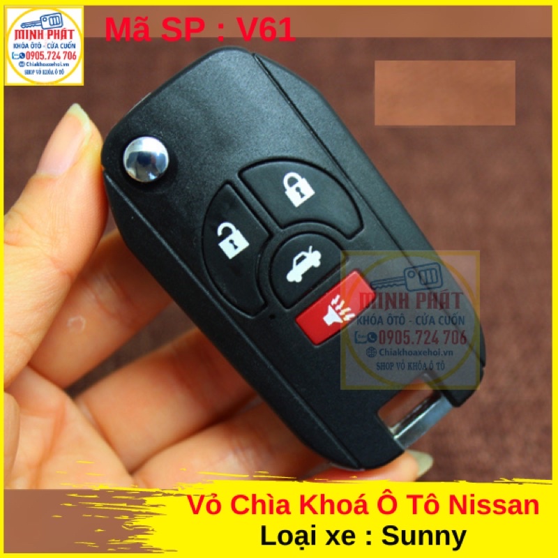 Vỏ chìa khoá xe Ô tô Nissan Sunny