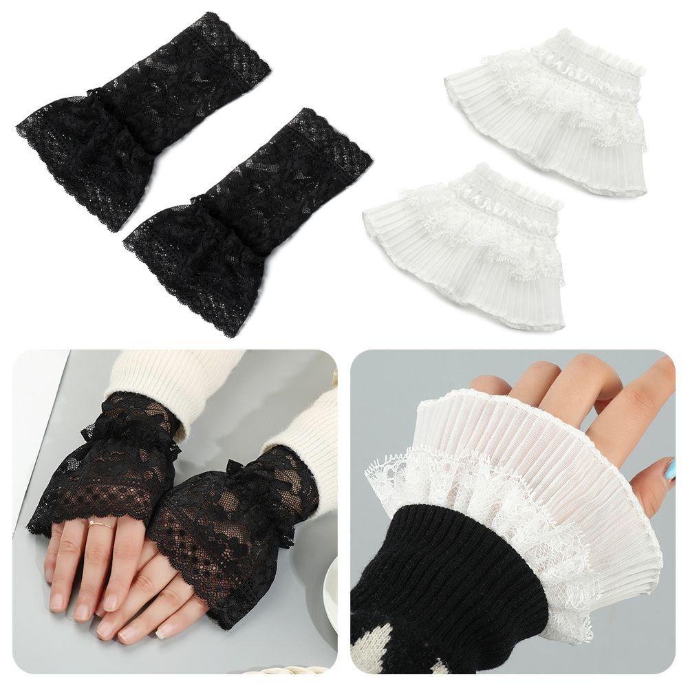 1 Cặp Găng Tay Ren Giả Trang Trí Cho Áo Sweater Thời Trang Xuân Thu