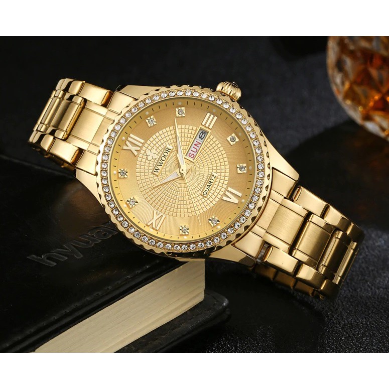 Đồng hồ nam dây thép không gỉ WWOOR 8856