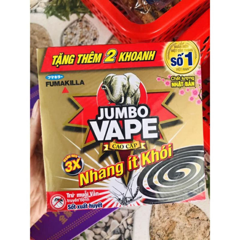 2 hộp Nhang muỗi jumbovape ít khói hộp 10 vòng