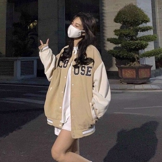 Áo khoác nhung tăm nam nữ bomber 2 lớp chống nắng thêu chữ choose form dưới 65kg