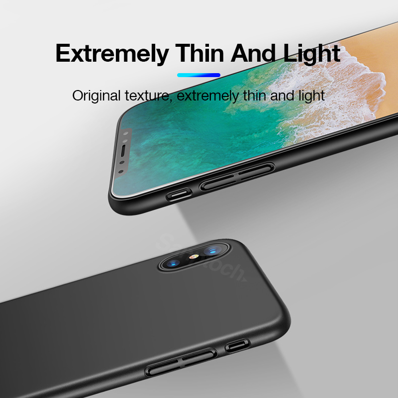 Ốp Điện Thoại Nhựa PC Cứng Siêu Mỏng Mặt Nhám Cho X Xs Max XR 7 8 Plus SE 2020