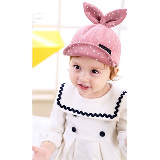 Nón thỏ hoạ tiết sao đáng yêu cho bé