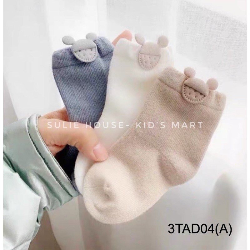 Set 3 đôi tất cổ cao chống trượt 3TAD04