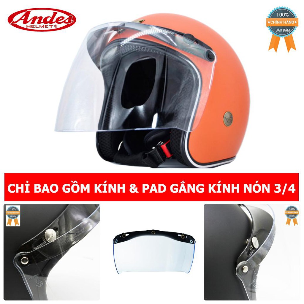 Kính Gắn Mũ Bảo Hiểm Nửa Đầu Và Mũ 3/4 Grs