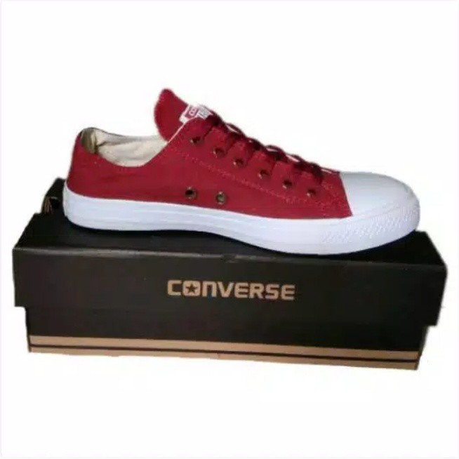 Giày Thể Thao Converse_21 Màu Đỏ Maroon Cổ Thấp Thời Trang