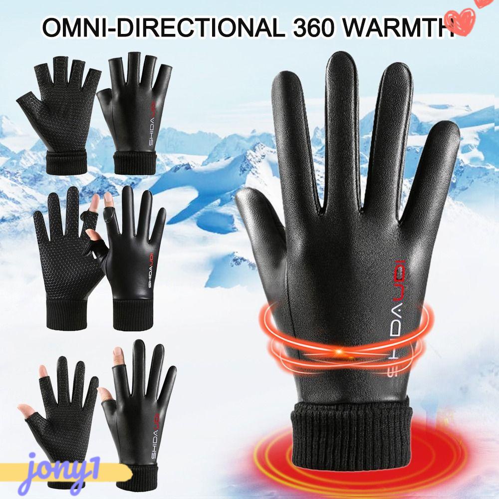 Găng Tay Da Lót Lông Cừu Giữ Ấm Thời Trang Thể Thao Ngoài Trời