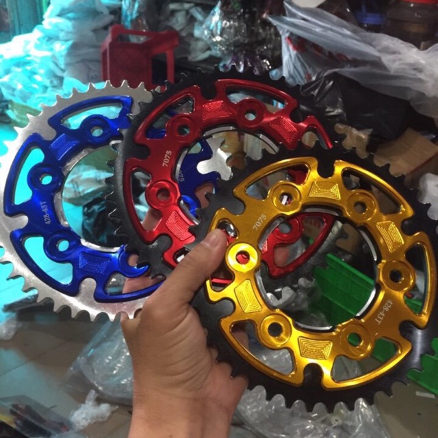 đĩa tải 44 răng nhôm cnc cho exciter 150