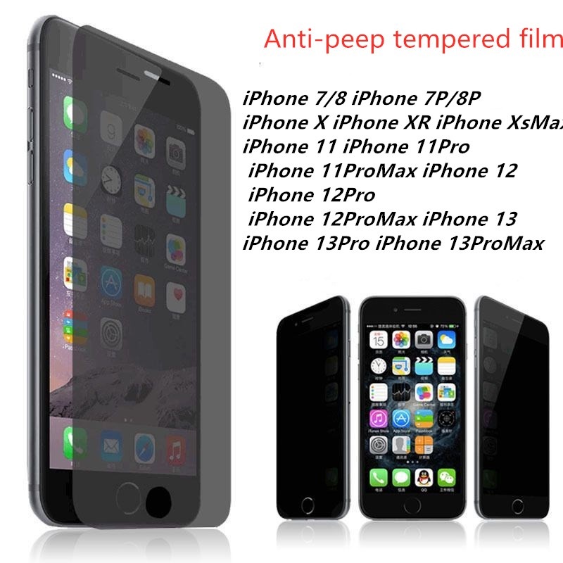 Kính Cường Lực Bảo Vệ Màn Hình Chống Nhìn Trộm Cho iPhone 8P 7 X XS XsMax 11ProMax 12ProMax