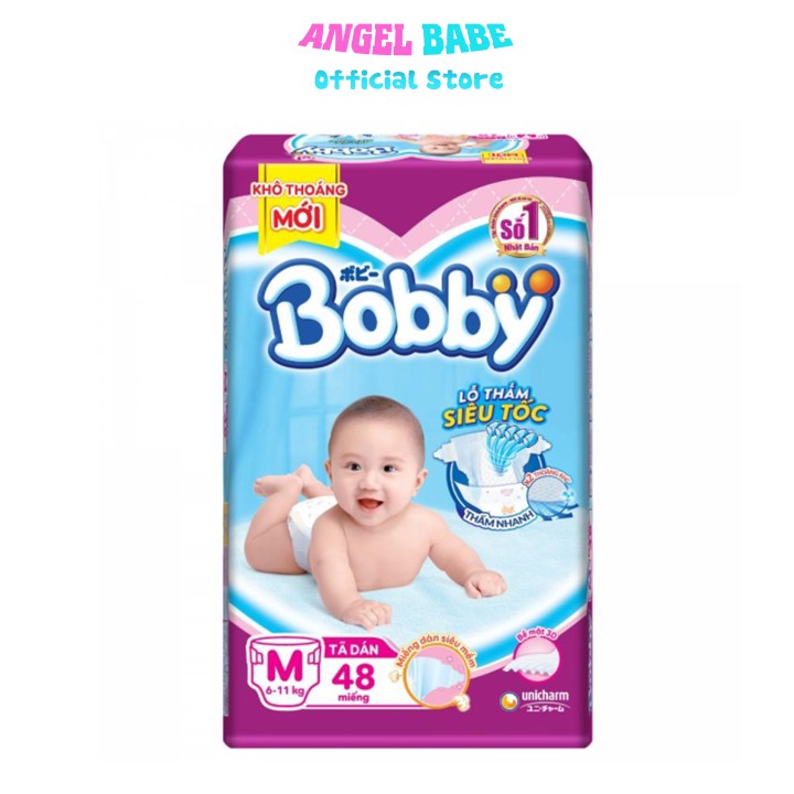 Tả dán Bobby size M 48 miếng <Tặng 4 miếng cùng loại>