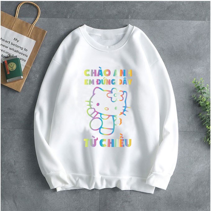 Áo Sweeter Nỉ Trơn Dài Tay In Hình Doremi Phản Quang Lâm Phong Shop
