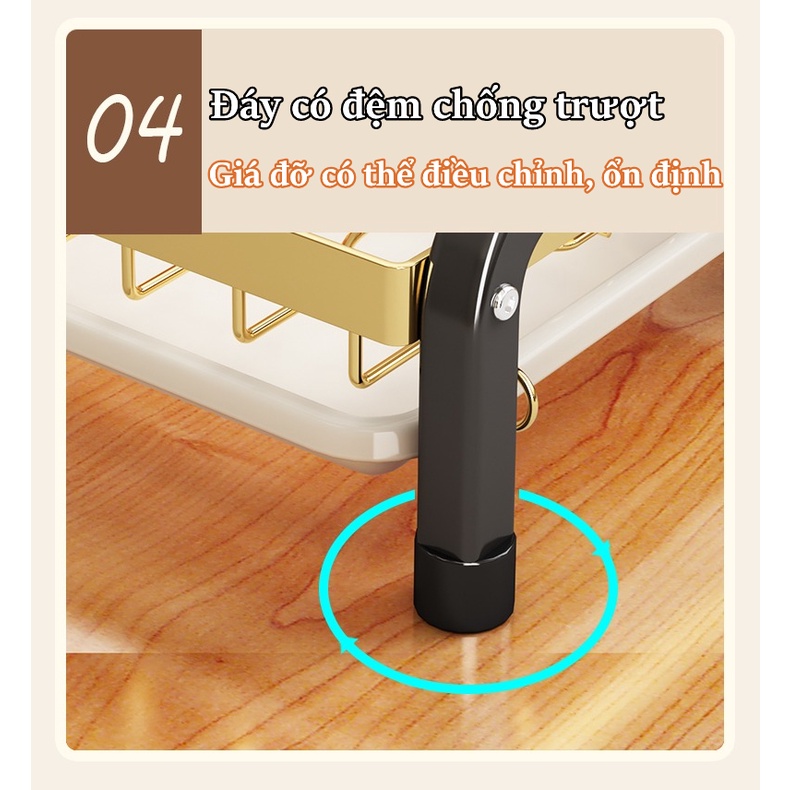 Lifinity Kệ Để Chén Bát Đĩa Đa Năng - Thép Carbon Cao Cấp Màu Vàng Đen Chịu Tải mạnh Ngoại Hình Đẹp