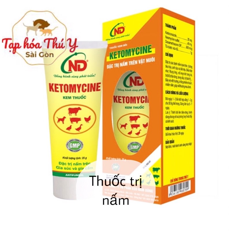 KETOMYCINE Kem bôi NẤM cho chó mèo - Tạp hóa thú y sg