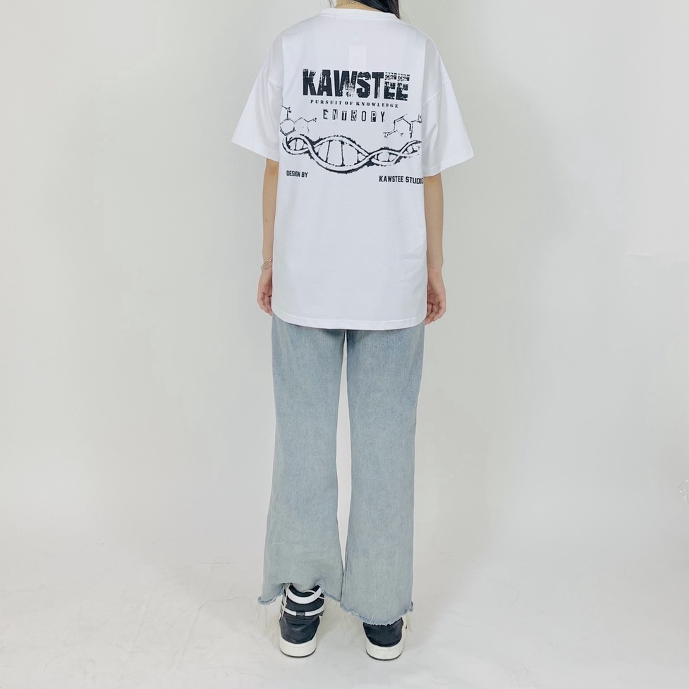 Áo thun Unisex KAWSTEE tay lỡ nam nữ form rộng oversize áo phông in hình KAWSTEE cá tính | BigBuy360 - bigbuy360.vn