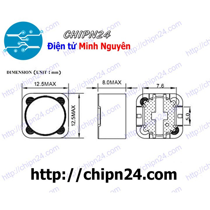 [3 CÁI] Cuộn Cảm Dán CD127 2.2uH [2R2] [SMD Dán]