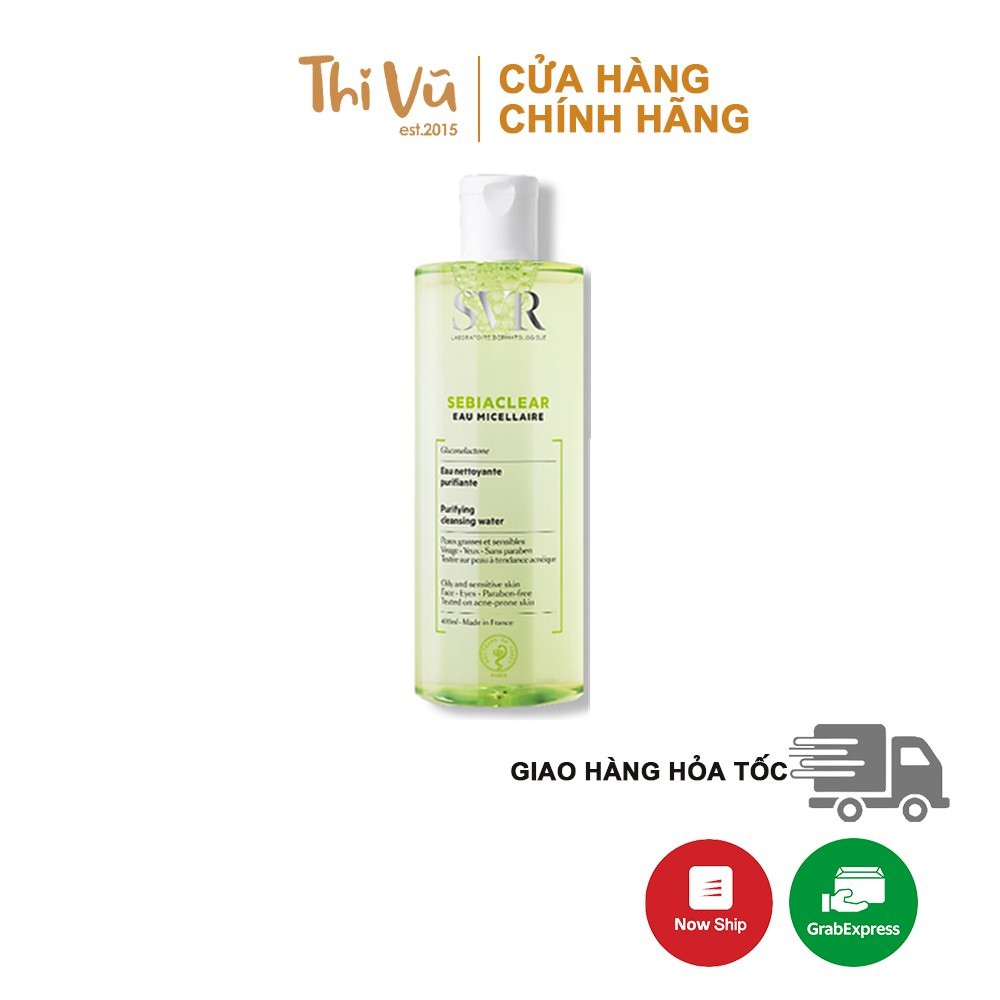 Nước tẩy trang SVR Sebiaclear Eau Micellaire, nước tẩy trang cho da dầu mụn nhạy cảm - Thi Vũ