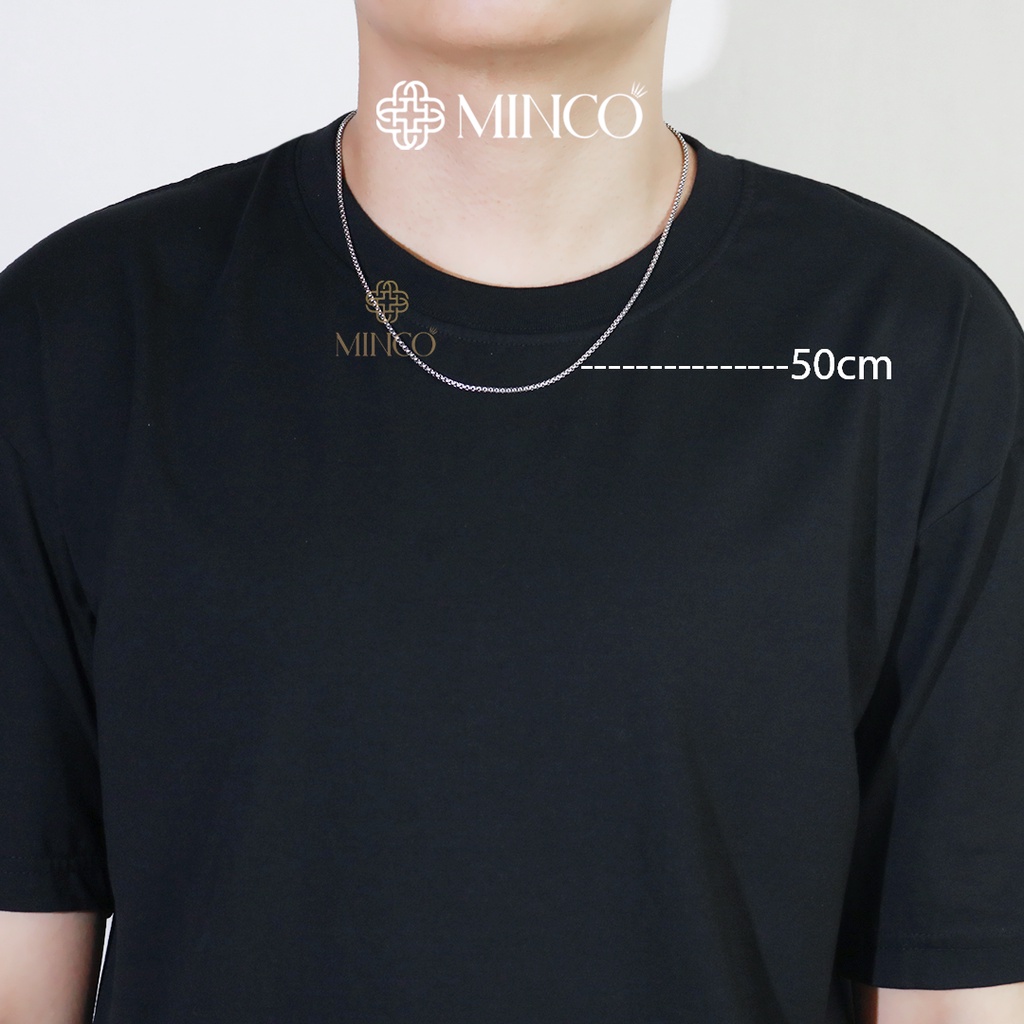 Dây Chuyền Nam Xích Màu Bạc 925 Basic Trơn Minco Accessories Unisex Đơn Giản Chất Liệu Titan Không Gỉ DT91