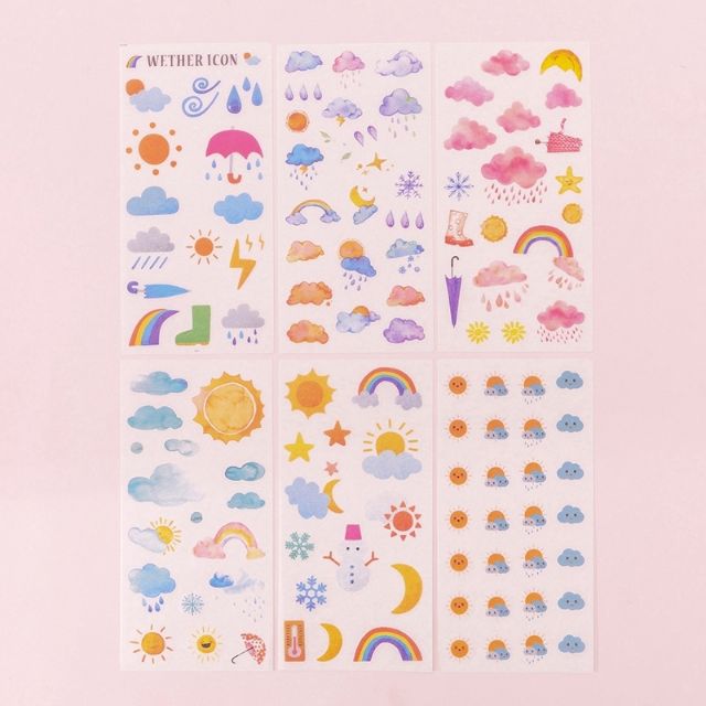 (Hình thật) Set washi sticker Weather