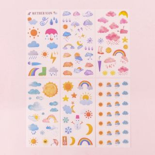 Set washi sticker Weather