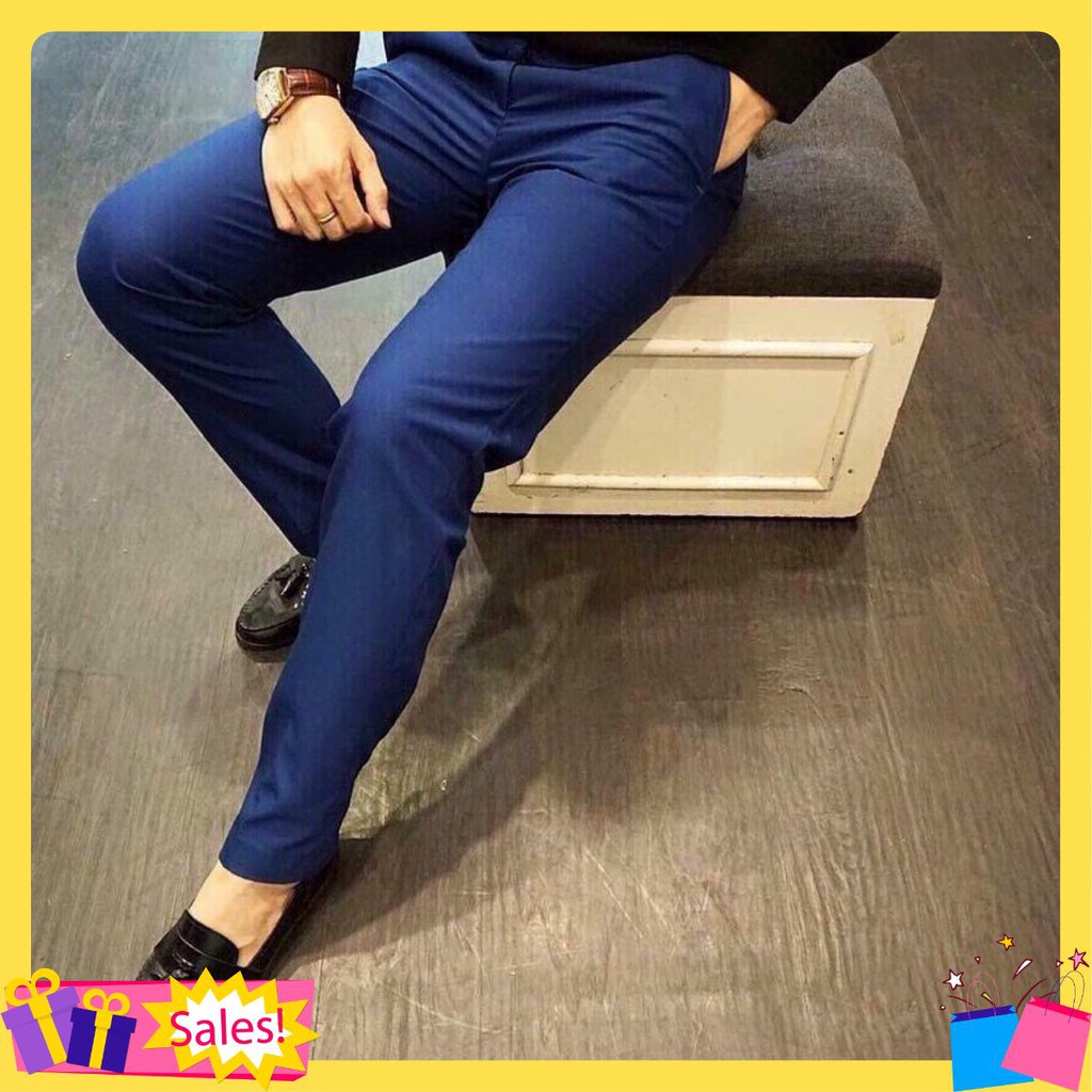 Quần âu nam công sở lịch sự chống nhăn màu xanh than đậm