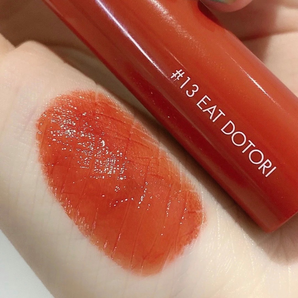 son romand bóng màu 13 đỏ nâu ánh cam (Romand Juicy Lasting Tint 13)