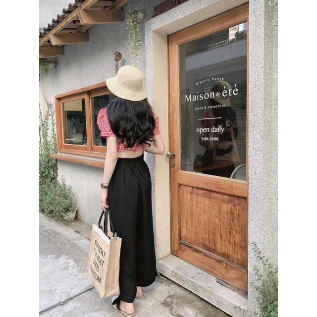 💜 Mặc là Xinh 💜 Quần culottes đũi ống rộng khoá thật dáng dài ống suông