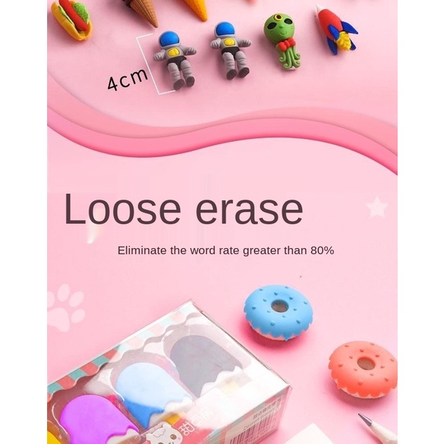 Gôm tẩy họa tiết hoạt hình dễ thương cho trẻ mẫu giáo