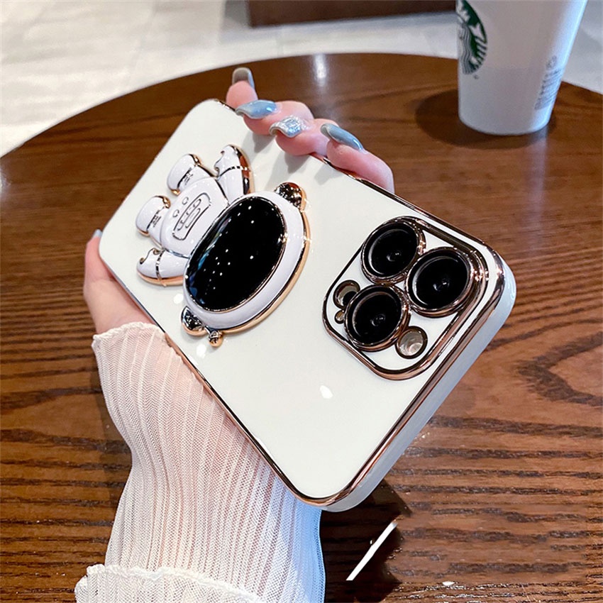 Ốp Điện Thoại Có Giá Đỡ Hình Phi Hành Gia 3D Cho iPhone 6 7 plus 8 plus x xs max xr 11 pro max 12 pro max đẹp