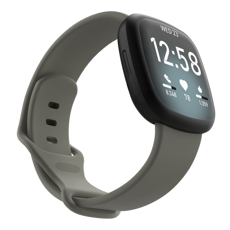 Dây Đeo Thay Thế Chất Liệu Silicon Màu Trơn Cho Fitbit Versa 3 / Sense