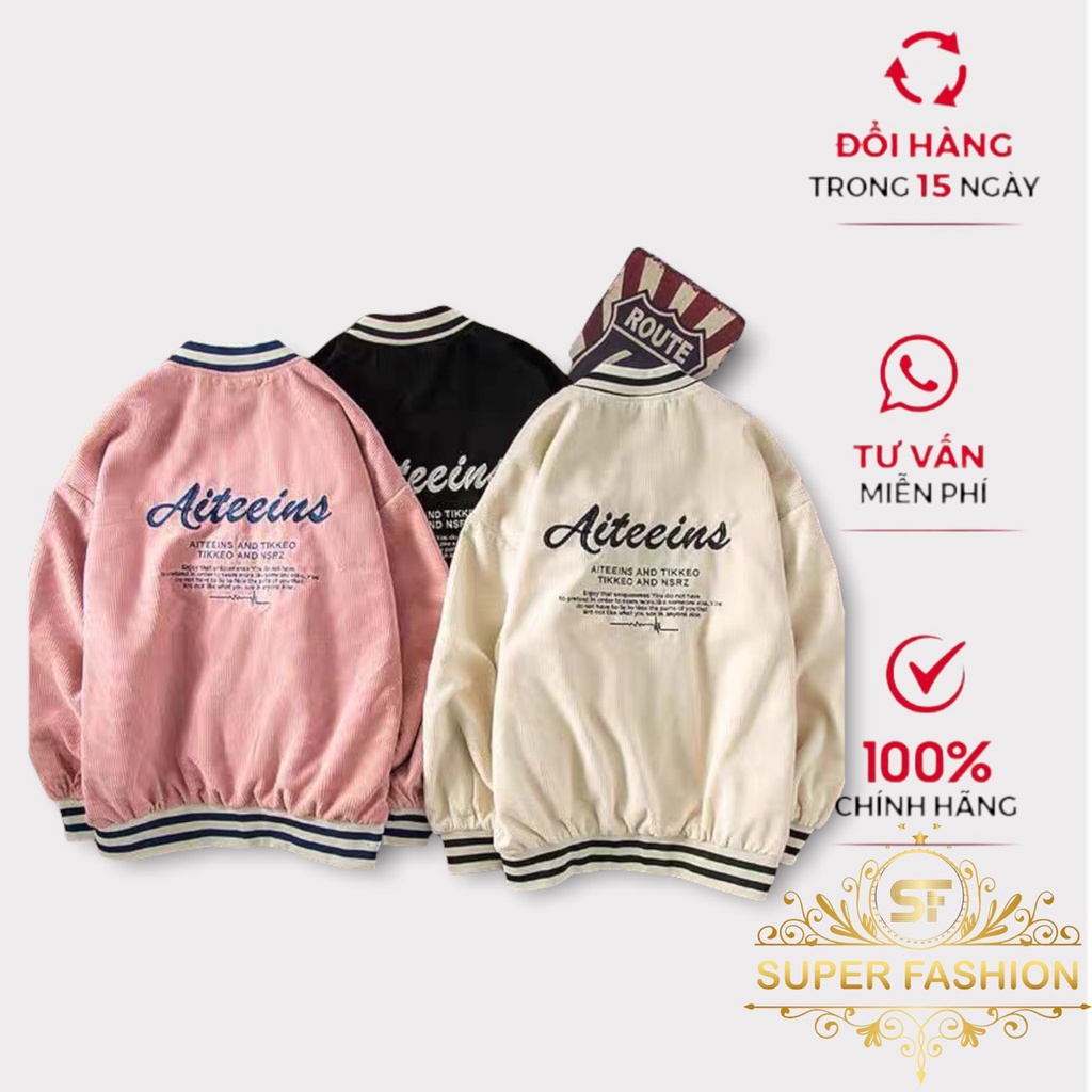 Áo Khoác Nhung Uniex SUPER FASHION Chất Liệu Nhung Tăm thoáng mát Form Rộng Thoải Mái