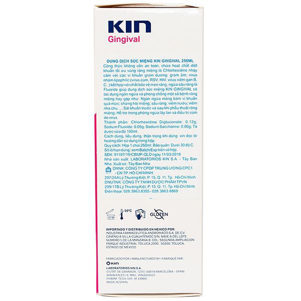 Nước súc miệng KIN Gingival chai 250ml