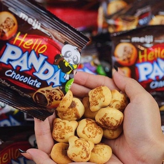 Bánh gấu nhân kem chocolate meiji hello panda mỹ
