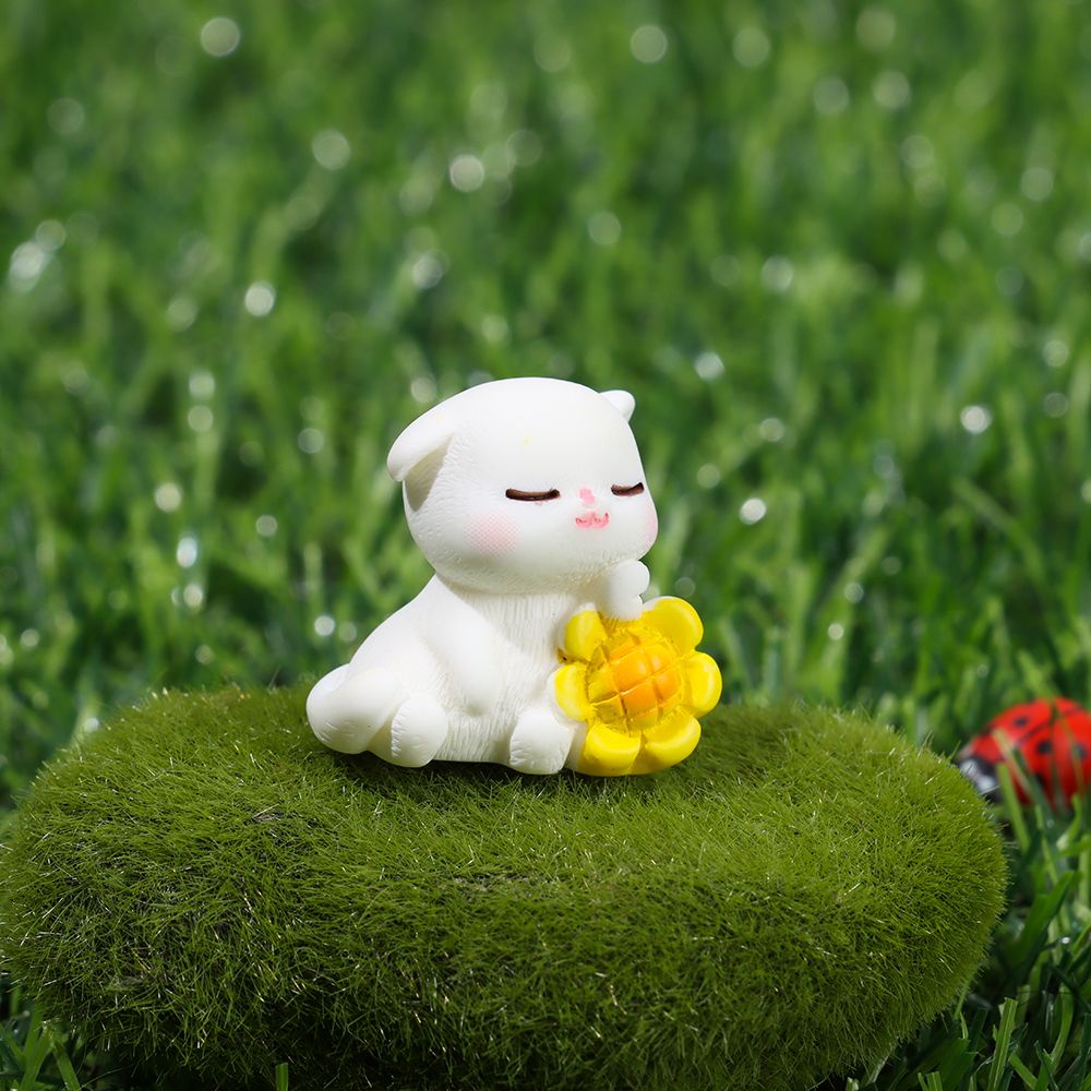 Đồ trang trí Mèo Và Hoa Hướng Dương Mini Dễ Thương Dùng Trang Trí Tiểu Cảnh/ Sân Vườn