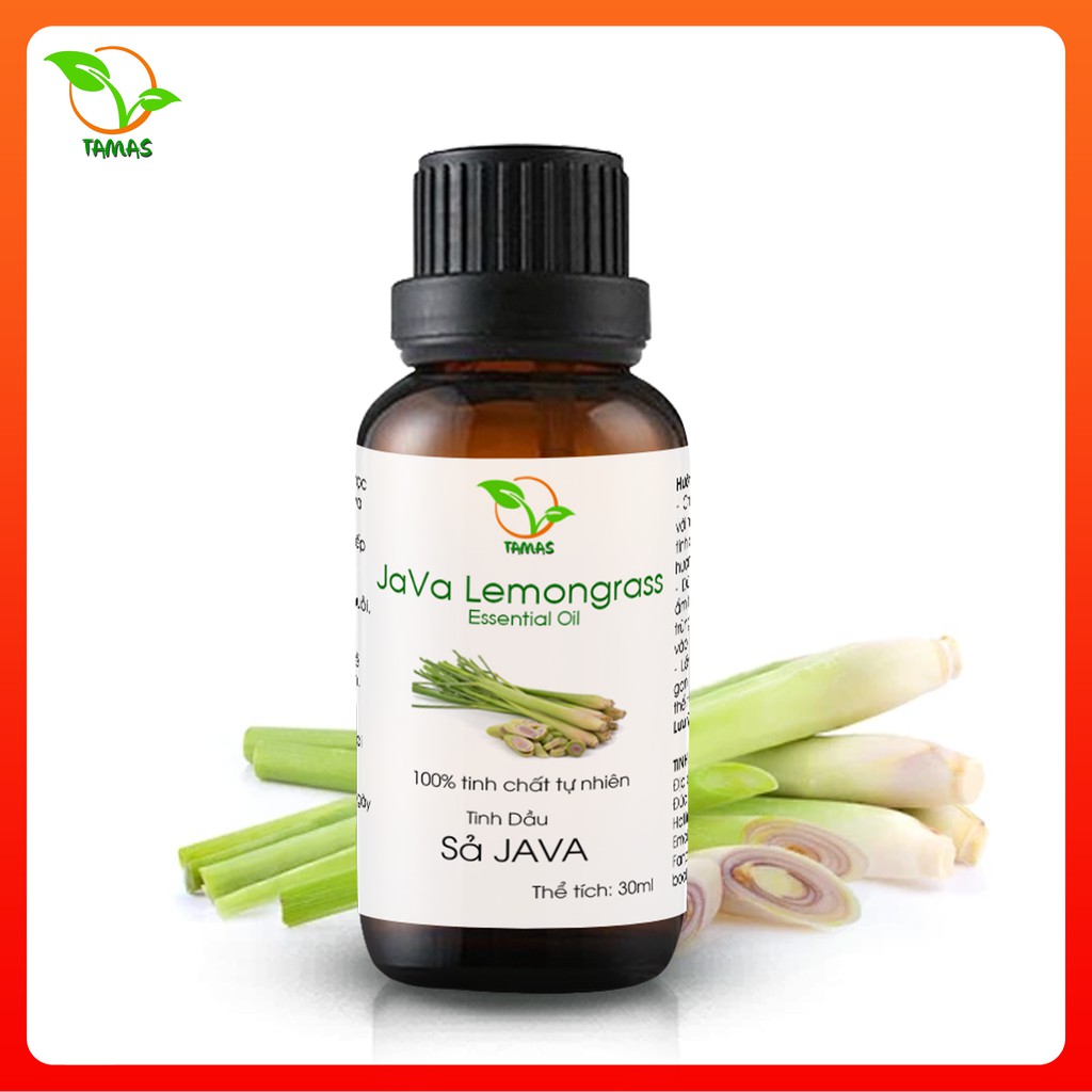 Tinh dầu Sả Java nguyên chất chai 30ml TAMAS, Tinh dầu thơm phòng, khử mùi, giải stress, xua đuổi muỗi và côn trùng